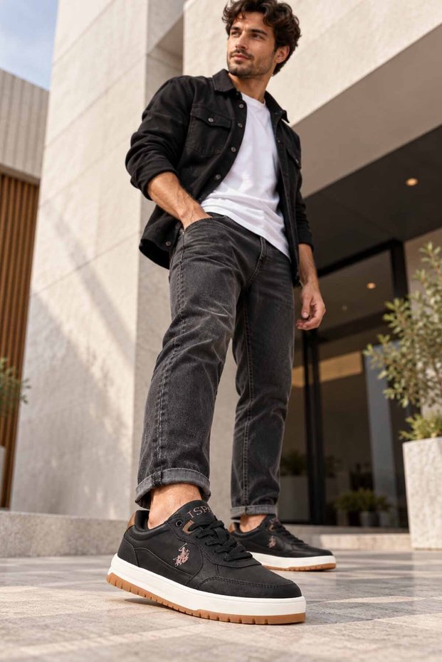 Men's Black Casual Shoes Sneaker Casual Sports Model