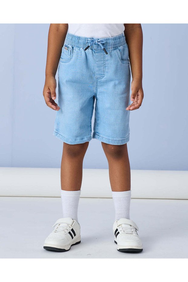 Boys Blue 5 Pocket Soft Knit Shorts