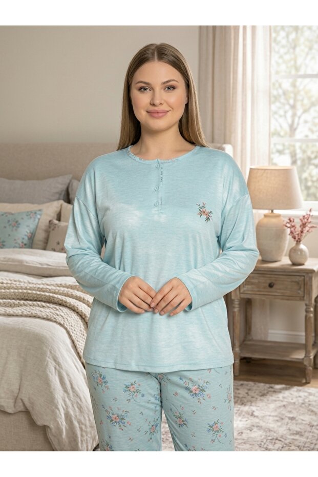 Bamboo Interlock Plus Size Pajama Set