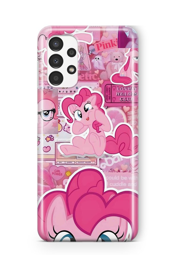 Samsung Galaxy A23 Compatible Pink Pony Patterned Transparent Phone Case