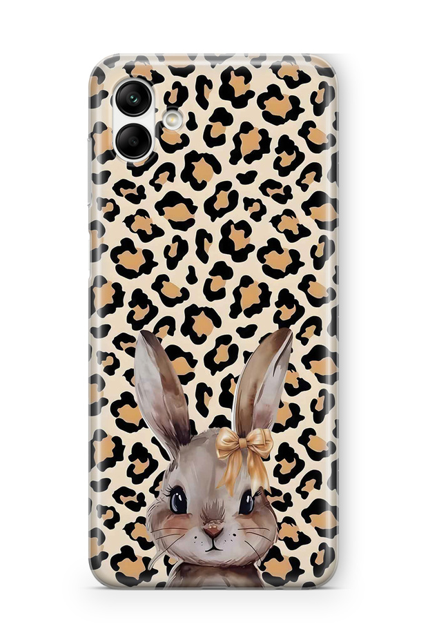 Samsung Galaxy A07 Compatible Leopard Pattern Rabbit Pattern Transparent Phone Case