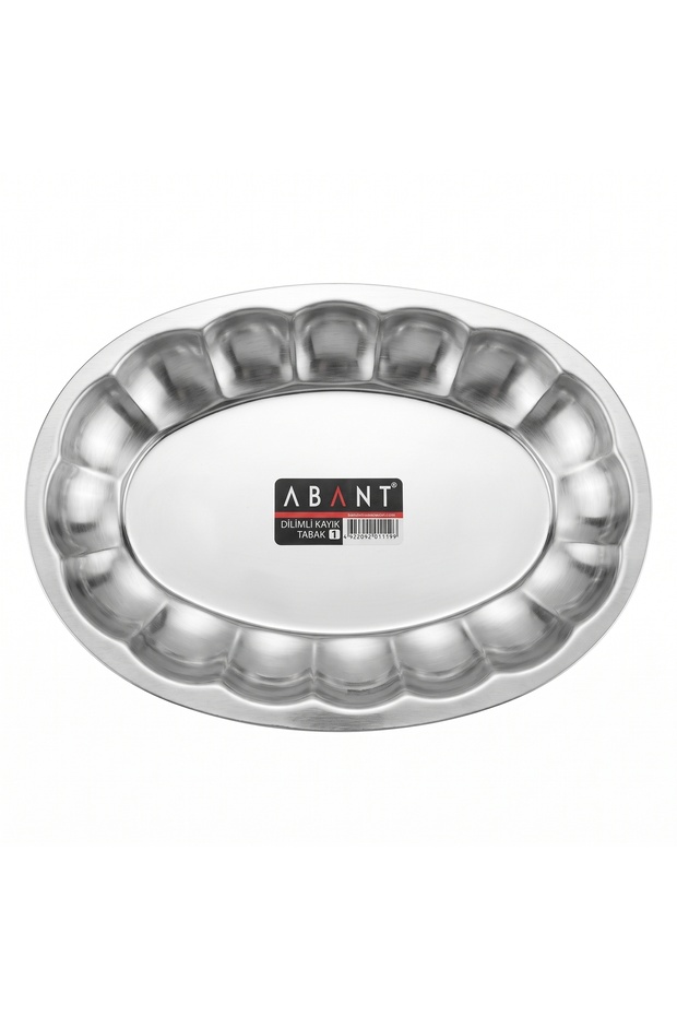 Stainless Steel Sliced Kayak Plate No:1 21X14 cm