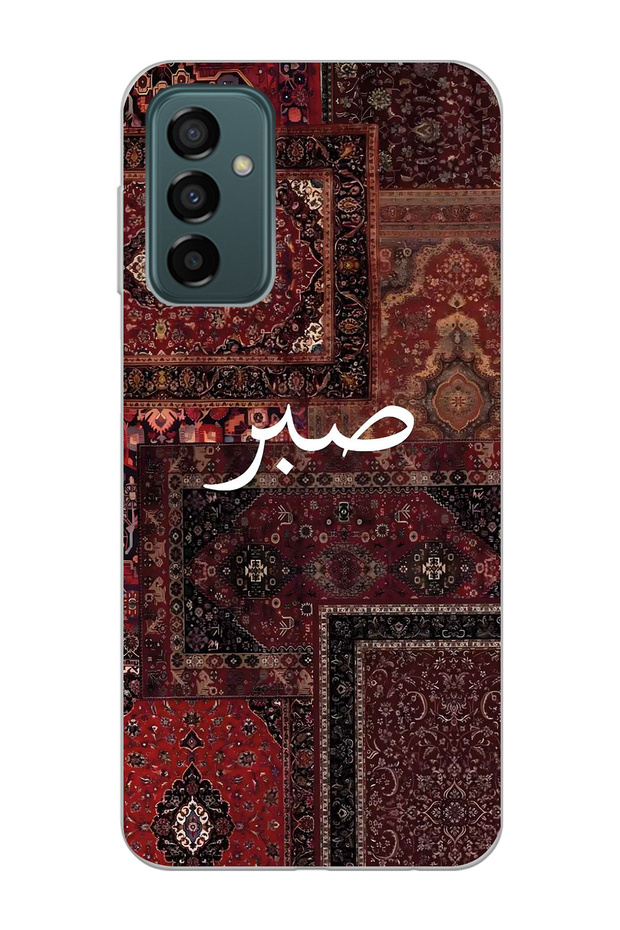 Samsung Galaxy M13 / M23 Compatible Vintage Carpet Pattern Transparent Phone Case