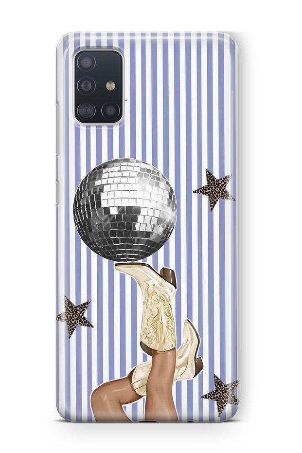 Samsung Galaxy M31S Compatible Disco Ball Patterned Transparent Phone Case