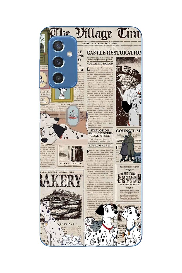 Samsung Galaxy M52 Compatible 101 Dalmatians Patterned Transparent Phone Case