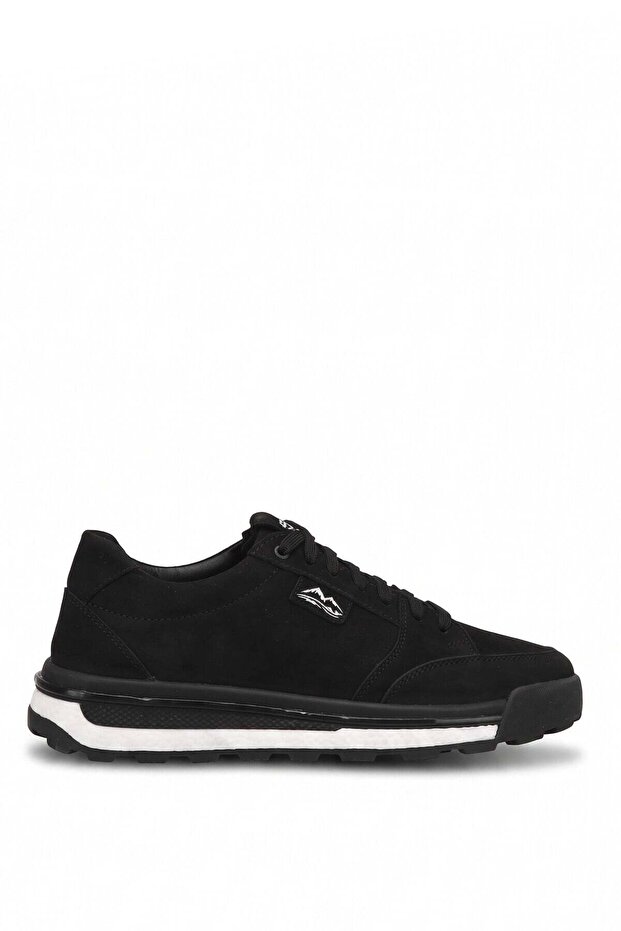 Elit Erlesr62152 Men's Genuine Nubuck Leather Classic Sneaker Black
