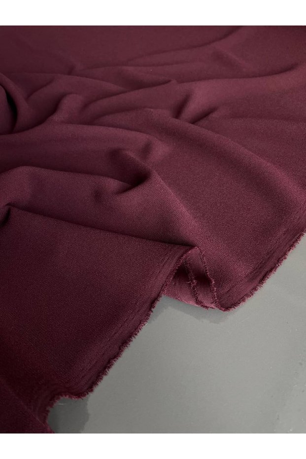 Burgundy Color Sand Crepe Fabric Georgette Fabric - Sold by the Meter - Double Width 150 cm Dress Robe Skirt Trousers Clothing Fashion