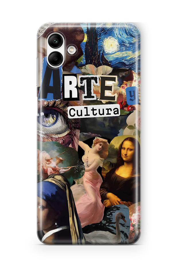 Samsung Galaxy A07 Compatible Art Collage Patterned Transparent Phone Case
