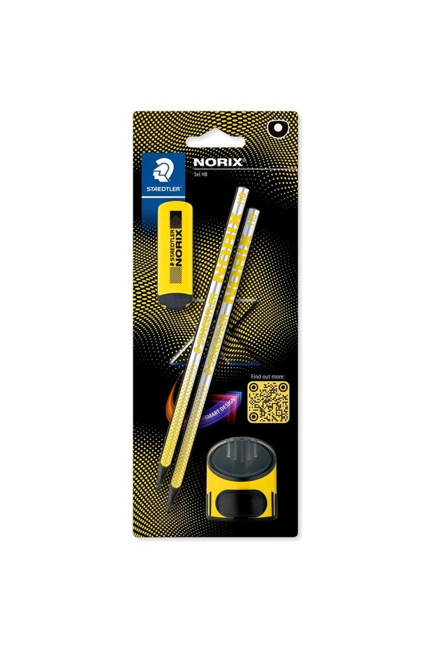 - Wiz Design / 181 Sbk2-1 Norix Pencil - Eraser - Pencil Sharpener 3-Pack Blister (New Product)