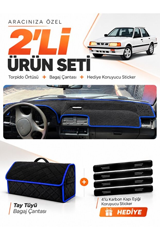 Kia Kapital (1994-1996) Compatible Torpedo Cover + Thai Feather Luggage Bag + Sticker Set - Ki009