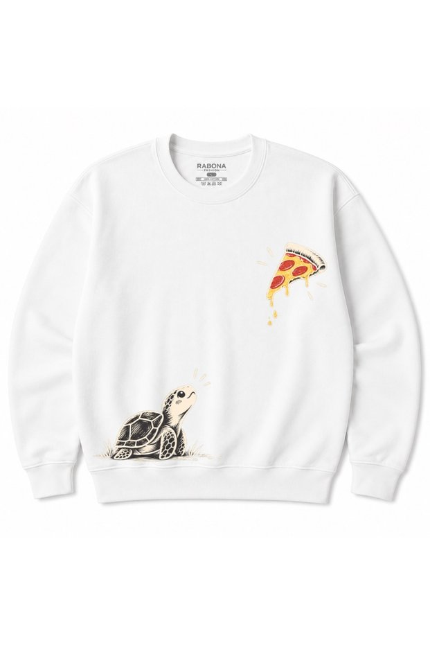 Pizza Dreamer Turtle Graphic Sweatshirt