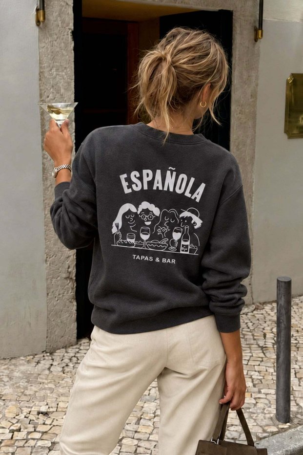Women's Premium Fabric 3 Thread Printed Back Sweatshirt
