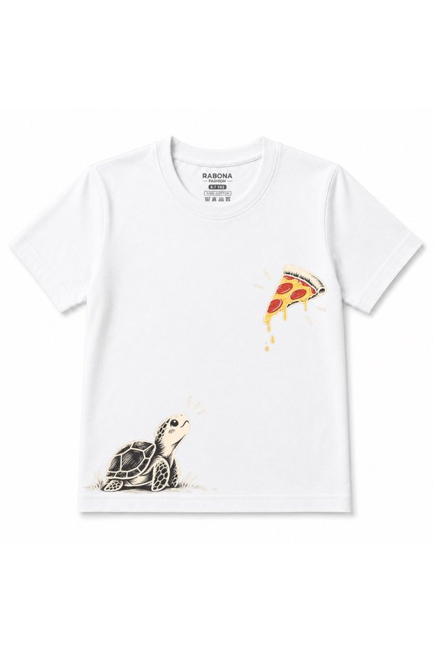 Pizza Dreamer Turtle Graphic Kids T-Shirt