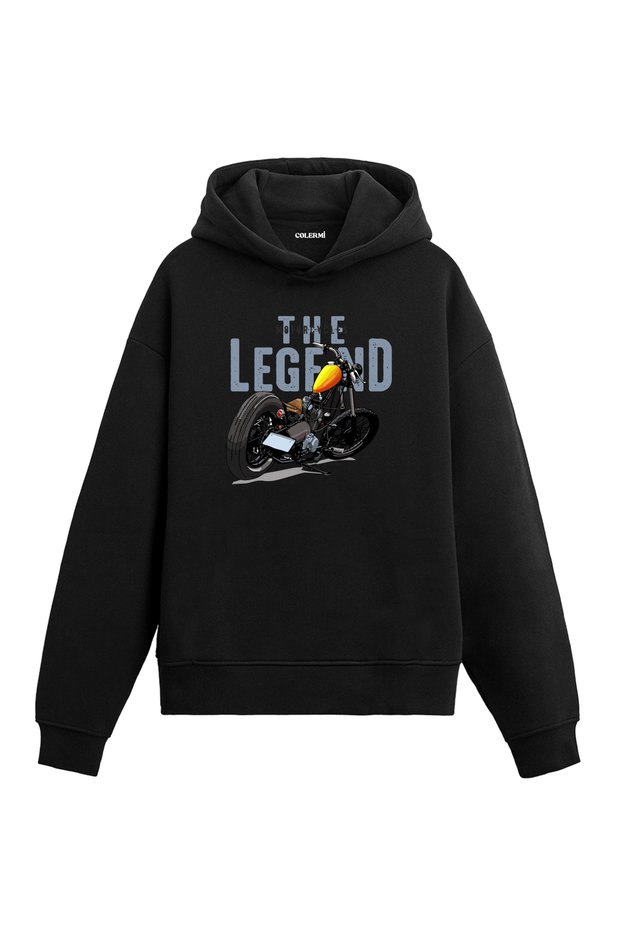 The Legend Vintage Chopper Motorcycle Design Hooded Sweatshirt