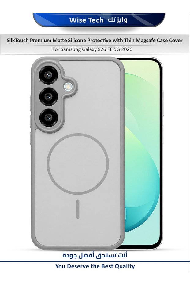 Samsung Galaxy S26 FE 5G 2026 SilkTouch Premium Matte Silicone Protective with Thin Magsafe Case Cover