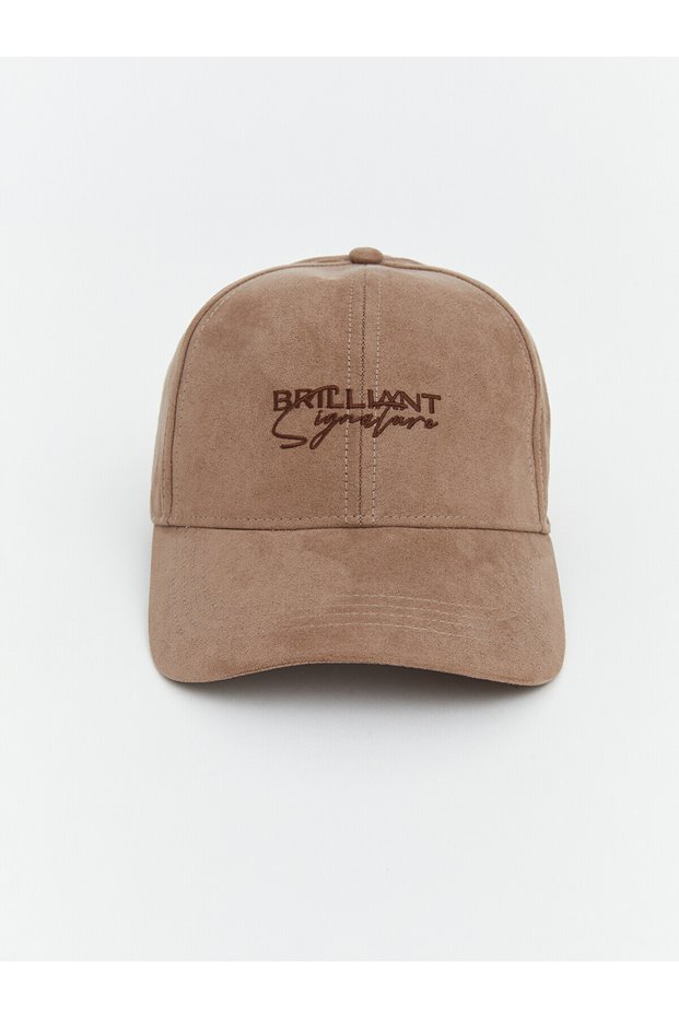 Özmarka New Season Beige Suede Look Men's Cap Hat