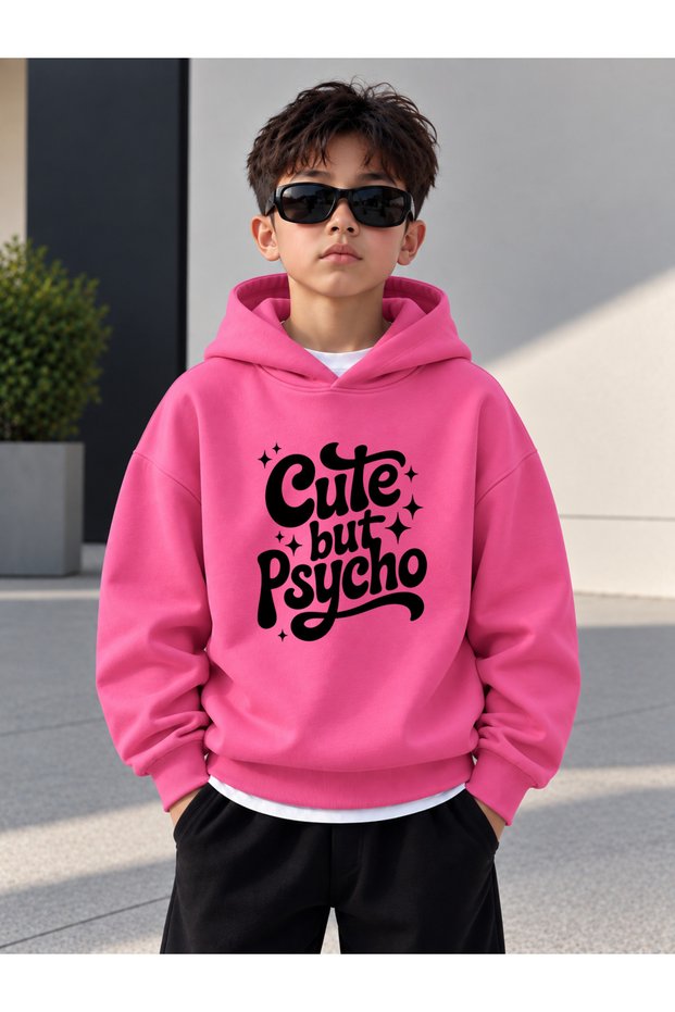 Sweatshirt (Hooded) Boys' 3 Thread Raster Printed Winter Hoodie