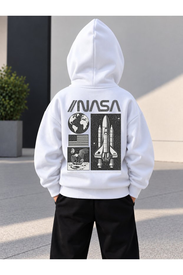 Sweatshirt (Hooded) Boys' 3 Thread Raster Printed Winter Hoodie