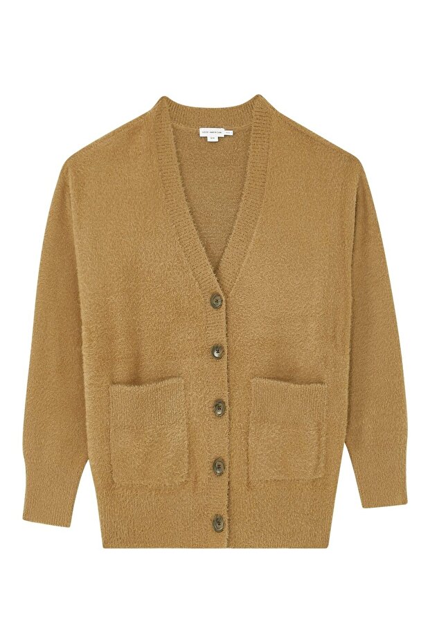 Women's Casual Oversize Cardigan - Brown