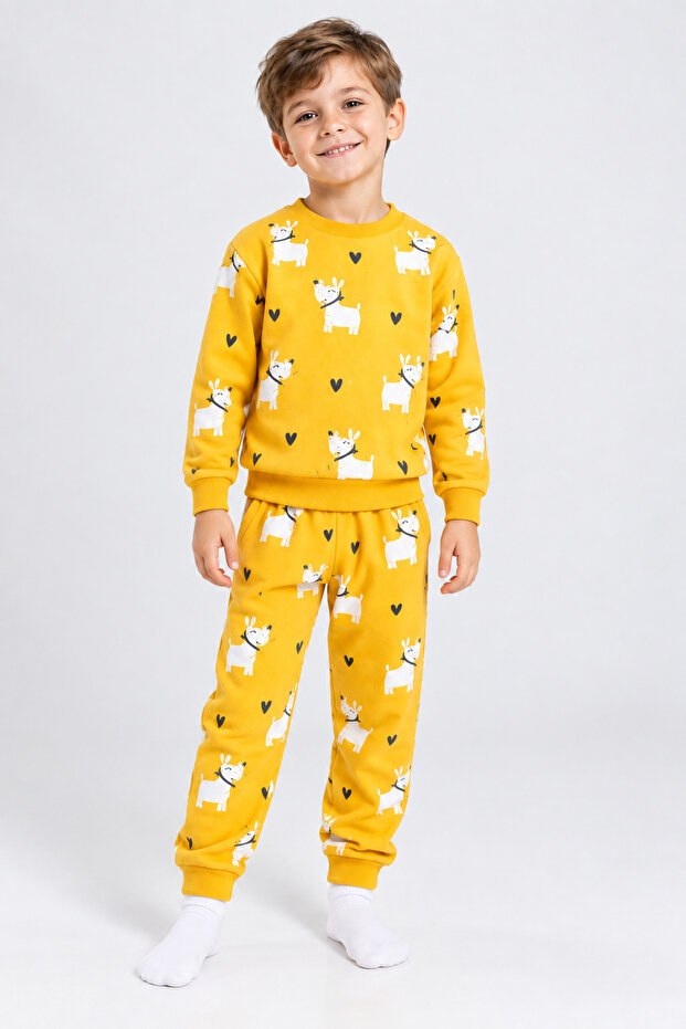 Köpüş Pattern Children's Pajama Set 3-6 Years