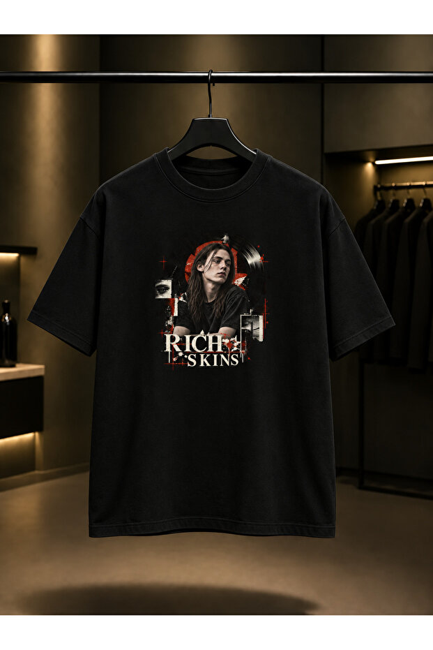 Skins Rich — Rich Printed Unisex 100% Cotton Black T-Shirt