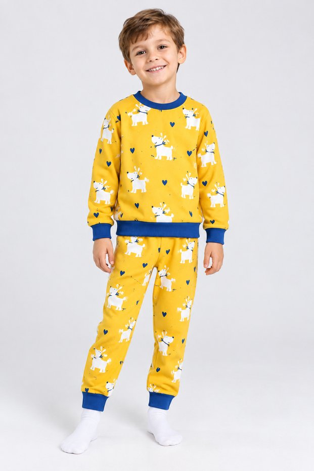 Köpüş Pattern Children's Pajama Set 3-6 Years