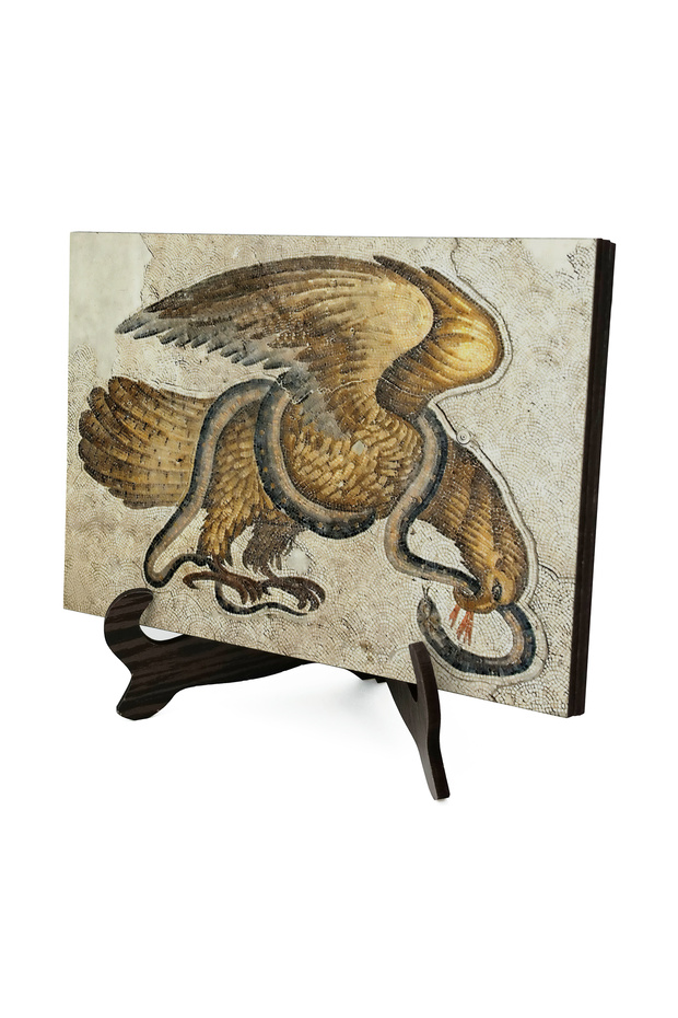 Grand Palace Mosaic Museum, Eagle and Snake Printed Wooden Tabletop 10X15 5G-Kartalm