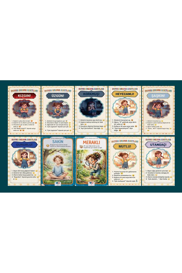 Feelings Themed Card Set (10X15 cm 10 Pieces)