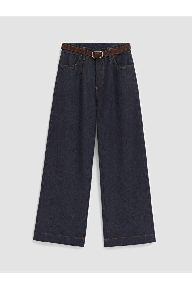 Esvab • Modern & Distinctive Wide-Leg Girls' Jeans with Belt