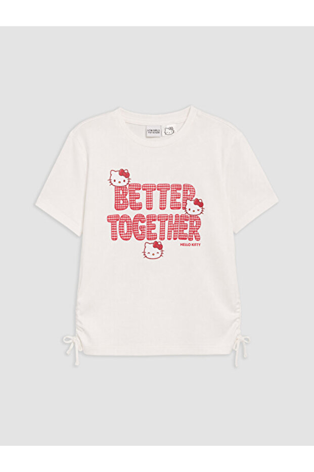 Esvab • Modern & Distinctive Zero Roba Collar Hello Kitty Printed Girls' T-Shirt
