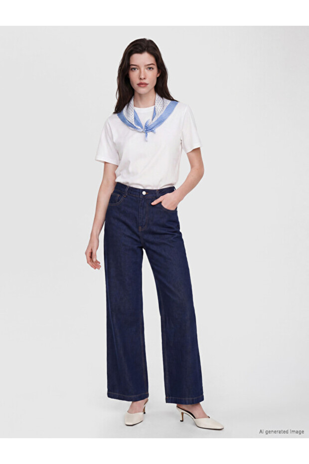 Esvab • Modern & Distinctive Wide-Leg Women's Jean Pants