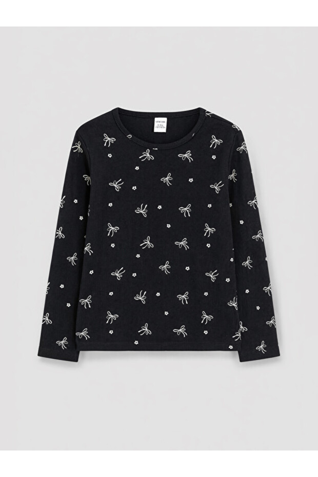 Zero Roba Collar Embroidered Girl's T-Shirt from Uzg Store for Style Enthusiasts