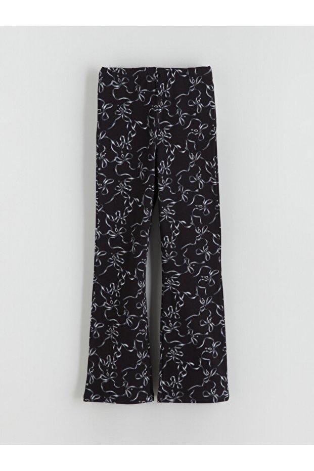Girls' Leggings with Bow Print and Waist Cord from Uzg Store for Style Enthusiasts