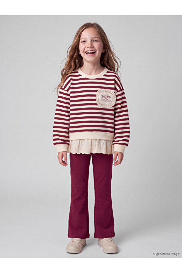 Esvab • Modern & Distinctive Ruffled Striped Girls' Set
