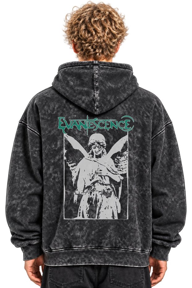 Evanescence Rock Metal Music Band Printed Unisex Oversize Washable Hoodie Sweatshirt