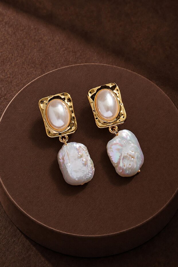 Baroque Pearl Dangle Earrings