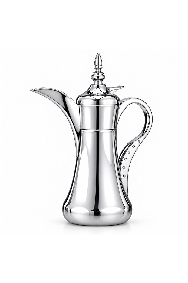 Arabic Coffee Vacuum Flask 1L Silver Stainless Steel Liner Automatic Pouring Hot 8H Cold 18H V1079