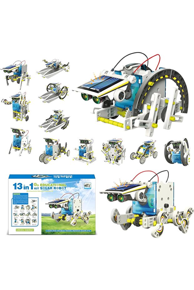 Science Kit for kids with 13 Different Robot Models, STEM Toys Solar Robot Kit for Kids Age 10+, 13 in 1 DIY, Educational Construction Building Toy, Solar Powered Engineering Set