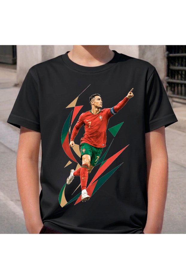 Stil-X CRISTIANO RONALDO Printed Crew Neck Boys' and Youth T-Shirt