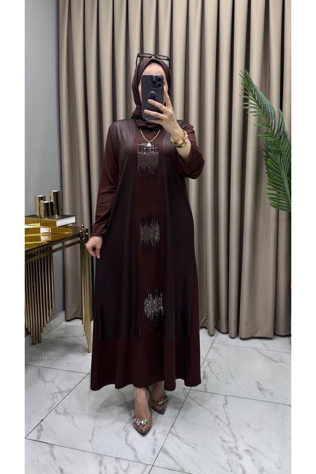 ÖNÜ BASKILI ELBİSE