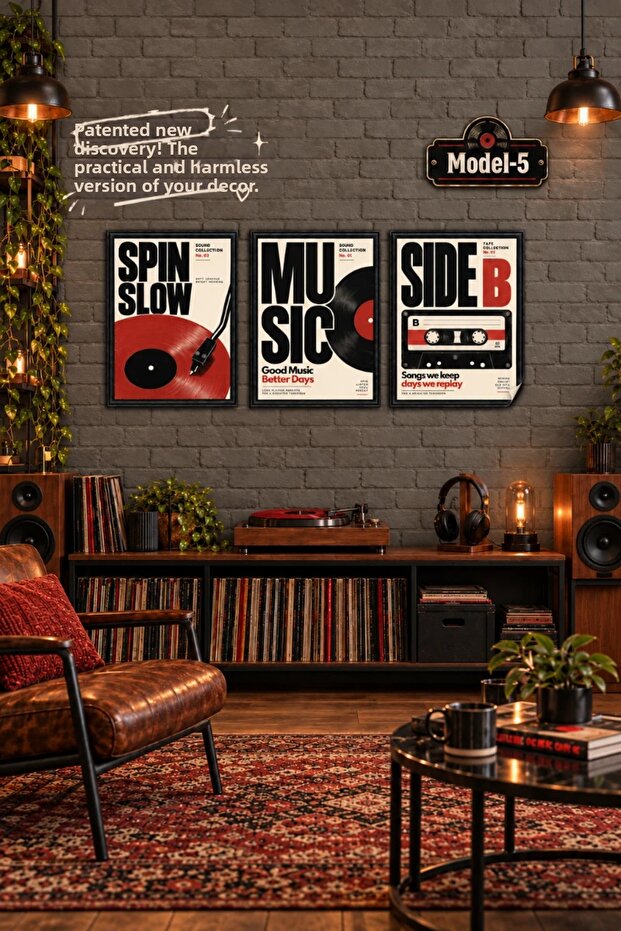Static Cling Table - Poster Music (Model- 5)