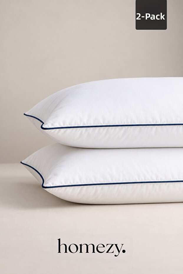 Diamond Series Nano Gel Pillow 2-Pack | 1100Gr Washable Antiallergic Pillow 2 Pieces