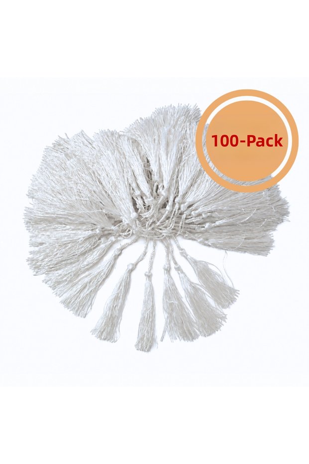 Rope Tassel White 100 Pack Prayer Beads Bookmark Kep Accessory Decoration Design Ornament