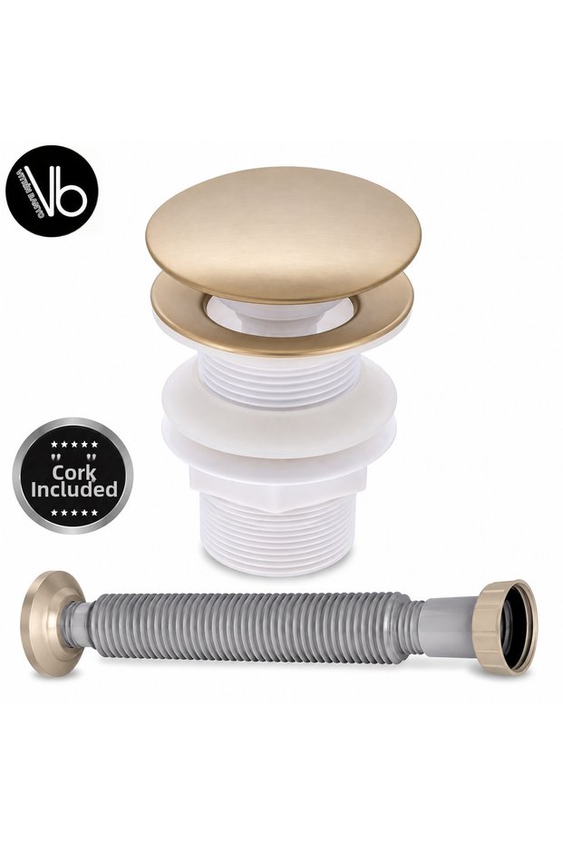 Sink Siphon Head Open Antique Push-Open System Sink Center Drain Bellows Siphon Open Antique