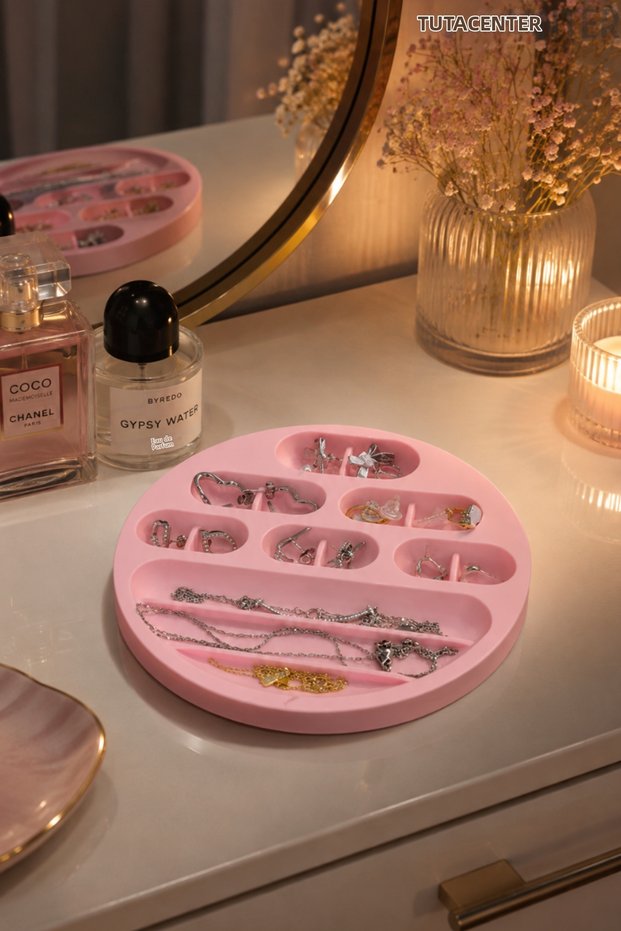 Minimal Jewelry Organizer Jewelry Plate Ring Earring Necklace Accessory Organizer Tray (It Is Plastic)