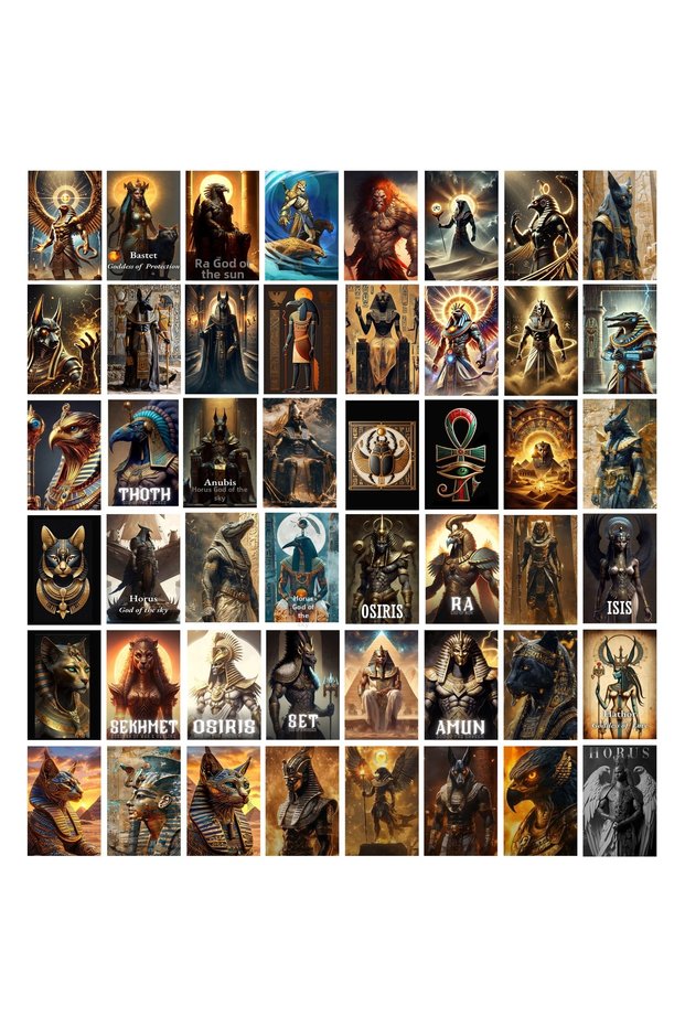 Egypt Themed Postcard Set (10X15 cm 48 Pieces)