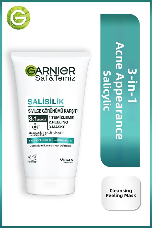 Pure & Clean Salicylic Anti-Acne 3 in 1 (White Clay, Salicylic Acid, Niacinamide)