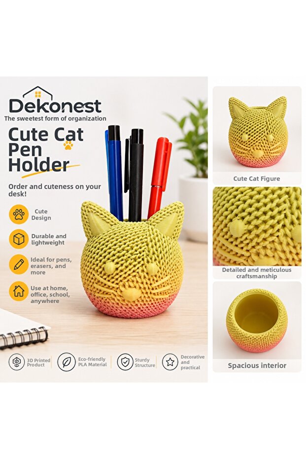 Cute Cat Figured Pen Holder