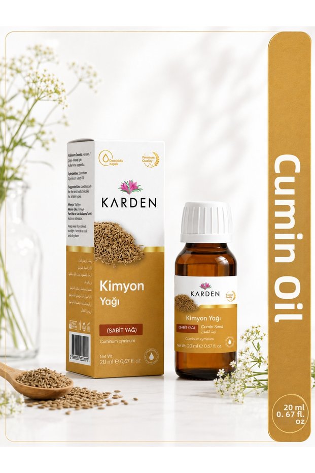 Cumin Oil 20 ml – Natural Care with a Strong Aroma | Intense Cumin Essence | Herbal Oil for Aromatherapy, Massage, and Daily Use