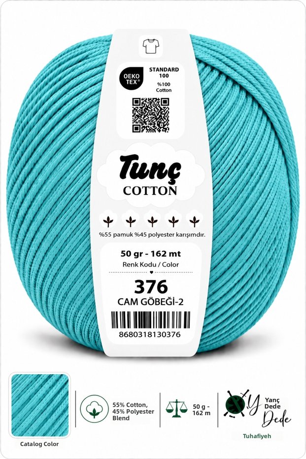 Cotton Amigurumi Punch Bag and Knitting Yarn Baby Soft Cotton 50 Gr 162 Meters 55% Cotton 45% Acrylic